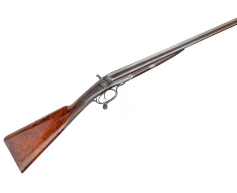 BOSS & COA 12-BORE HAMMER ACTION ROTARY UNDERLEVER Ser No 1964Acanthus scroll engraved steel butt plate. Highly figured and c