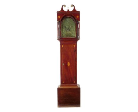 A mahogany longcase clock, the brass dial signed 'Jno. Collings, Sodbury', the centre with subsidiary seconds and calendar se