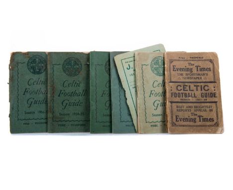SIX CELTIC F.C. GUIDES,seasons 1927-28, 1948-49, 1954-55, 1956-57, 1957-58, and 1959-60 (6)