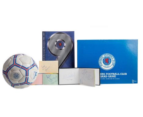 RANGERS FOOTBALL CLUB INTEREST - COLLECTION OF ITEMS,including team signed ball from circa 1989-90, Official Tribute to the L