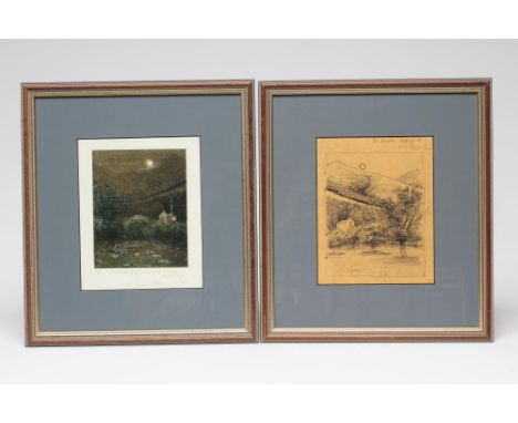 PIERS BROWNE (b.1942), "Strange Fits of Passion ...", coloured etching, artist proof, signed and inscribed in pencil and date