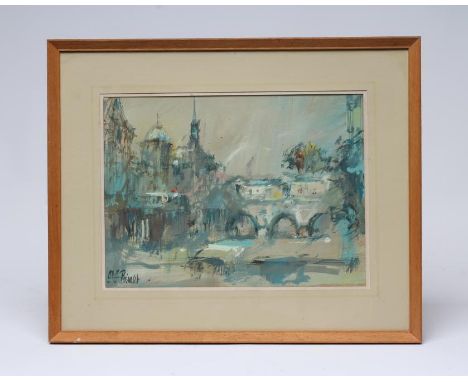 JOHN FREDERICK PALMER (b.1939), "In a Favourite Light", watercolour, gouache and pen, signed, 10" x 13", framed (subject to A