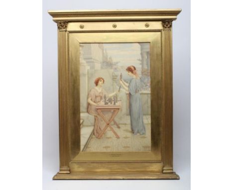 WILLIAM ANSTEY DOLLAND (1858-1929), "The Connoisseurs", watercolour and pencil, signed, inscribed on mount, 20" x 13", gilt g