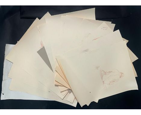 
Robin Symes (British, 1939-2023)Collection of circa 14 life drawing sketches, one dated 2009, some double-sidedGraphite penc