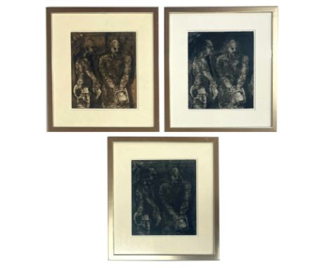 Robin Symes (British, 1939-2023) Untitled - Three Male NudesColour etching on paperUnsignedMounted, framed &amp; glazed
Each 