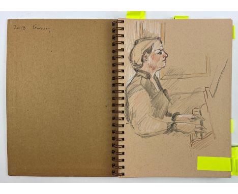 Robin Symes (British, 1939-2023)Art sketchbook, 2013Colour pencil, graphite pencil &amp; more on brown paper
To include sketc