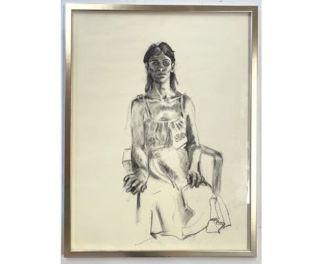 Robin Symes (British, 1939-2023)
Untitled - Portrait Study of seated female sitterCharcoal on paper
Unsigned
Framed &amp; gla