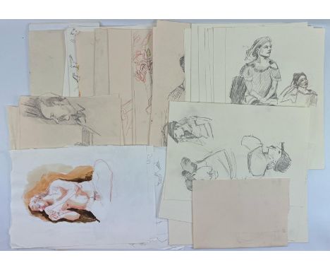 Robin Symes (British, 1939-2023)Collection of original sketches / drawings on paperGraphite pencil, colour pencil, ink &amp; 