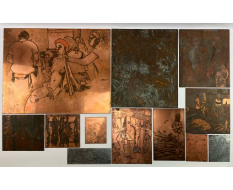 Robin Symes (British, 1939-2023)Ten original acid-etched copper plates
The collection including mythical depictions, surreali