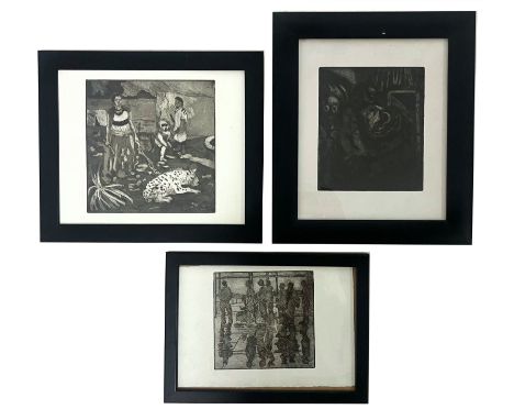 Robin Symes (British, 1939-2023) Three untitled etchingsBlack etching on paperUnsignedFramed &amp; glazed
The lot to include 