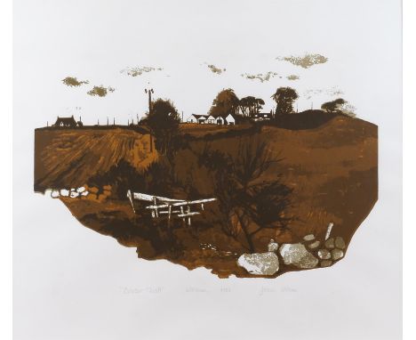 Joan Wilson (Contemporary British), 'October Fields', limited edition silkscreen print, titled, signed and numbered 8/37 in p