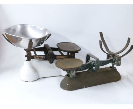 Two sets of Avery shop or similar scales 
