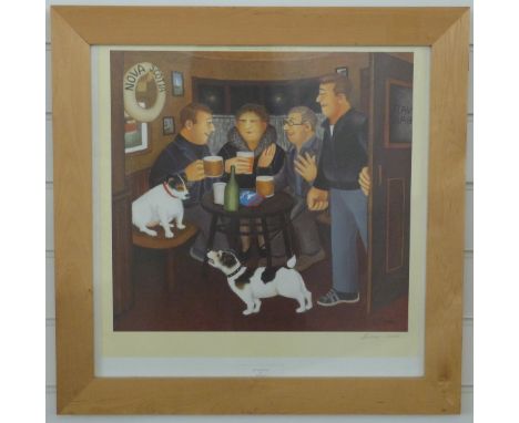 Beryl Cook pencil signed print 'In the Snug', 46 x 46cm