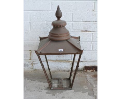Antique copper street lamp by repute from Ealing, London, H80cm 