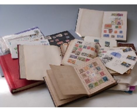 A collection of stamps including Victorian, Edwardian, QEII first day covers and Apollo moon landing covers