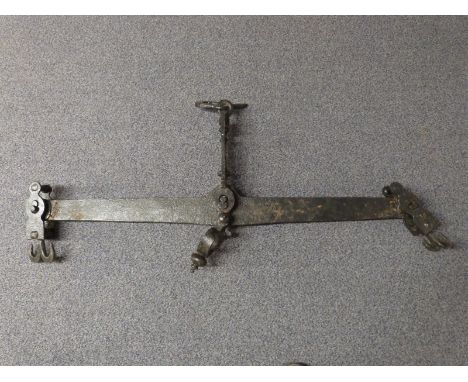Particularly large wrought iron beam scale, width 130cm 