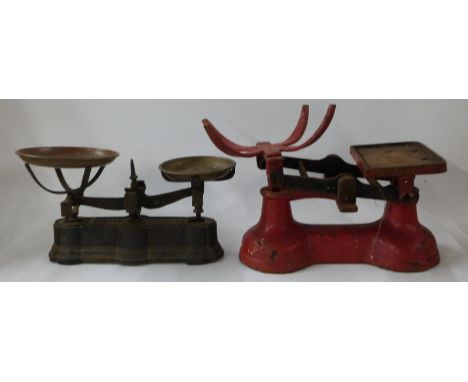 Bartlett Bristol cast iron scales and a further set of scales 