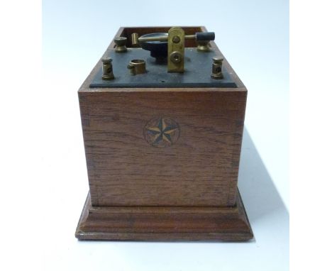 Vintage wooden cased crystal radio