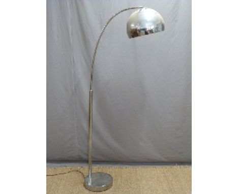 Retro chrome floor standing lamp, height 170cm