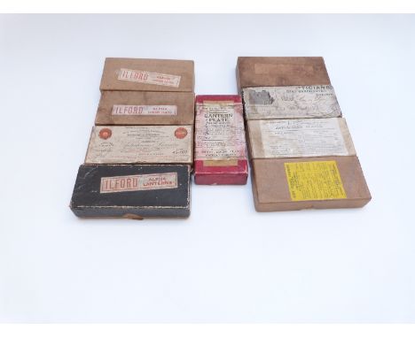 Photographic lantern plates, some printed Richard Verascope, scenes including India, Greece, France, rail etc 