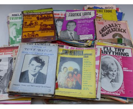 A very large collection of mainly 1960s / 70s sheet music including the Rolling Stones, Bob Dylan, Fleetwood Mac, Gerry and t