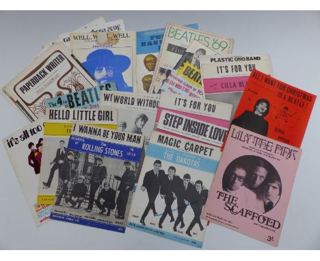 Quantity of Beatles and related sheet music to include Beatles 69, Beatles 66, World Without Love, Step Inside Love etc and G