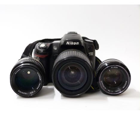 Nikon D80 DSLR camera with Nikon DX Nikkor 18-135mm lens, 50mm 1:1.4 and 105mm 1:2.5 lenses 