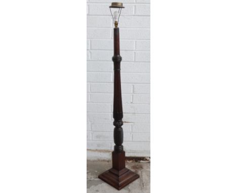 Mahogany standard lamp