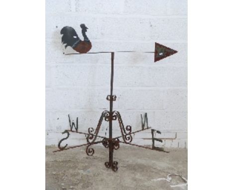 Blacksmith made weather vane, H130cm 