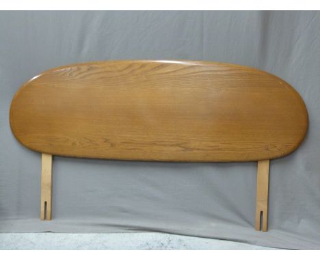 Ercol light elm headboard for a double bed, W145cm