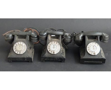 Three vintage telephones one 332L the other 332F 