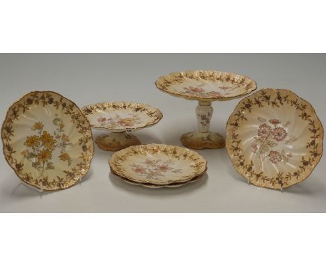 Pointons blush ivory dessert ware including tazza. 