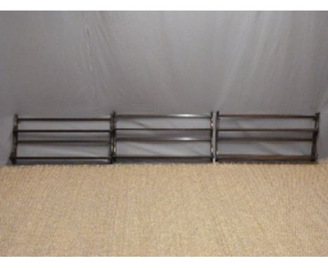 Three Ercol plate racks, largest 60 x 98cm