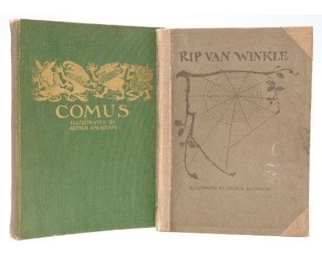[Arthur Rackham] Comus by John Milton illustrated by Arthur Rackham, William Heinemann (1921) tipped-in coloured plates with 