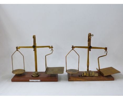 Arnold Precision Scales, Redhill, Surrey postage scale and a further example with GPO weights