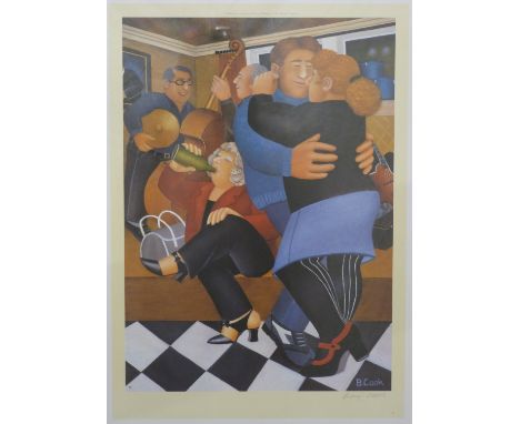 Beryl Cook pencil signed print 'Shall We Dance', 56 x 40cm, with blind stamp to margin