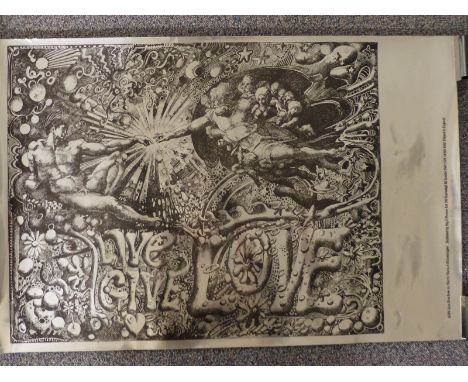 Live Give Love by Martin Sharp & Michelangelo, Big O foil poster  