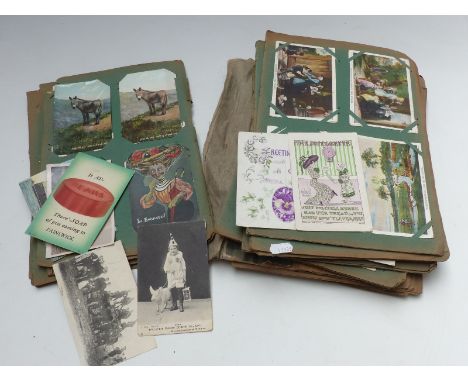 Several albums of early 20th century postcards to include Painswick, Reading, Swindon, Brighton, 1908 Franco-British exhibiti