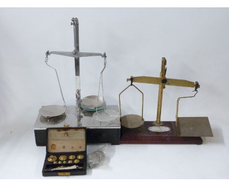 A postage or similar scale and a set of Avery laboratory scales