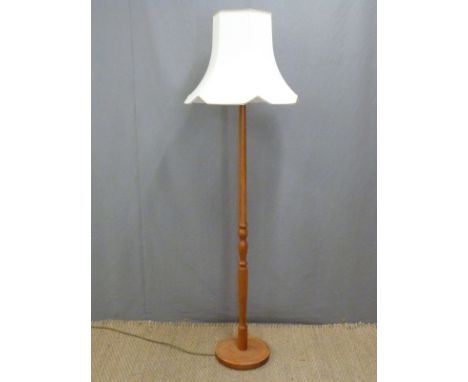 Ercol style light elm standard lamp 