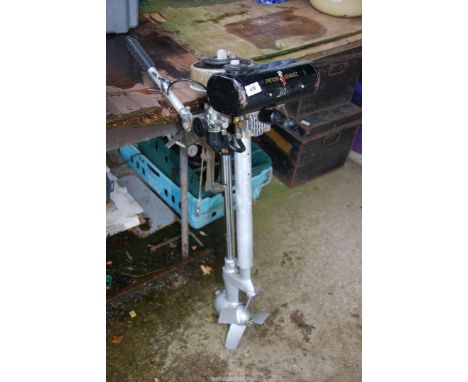 A Seagull Forty Plus (2 - 3 h.p. and 40 lbs thrust approx) two-stroke petrol engined outboard motor in very presentable condi