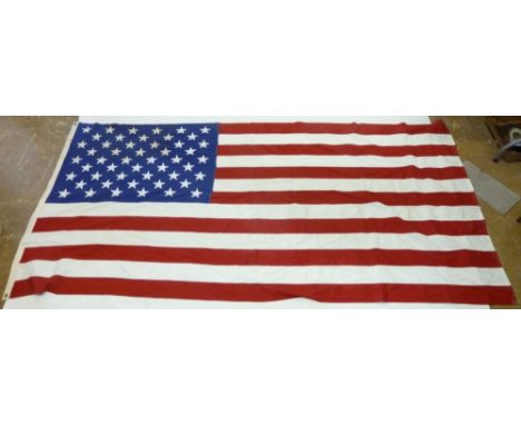 A large American cotton vintage flag by 'Valley Forge Flag Co' 