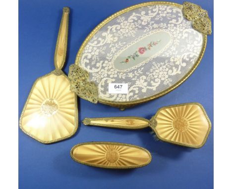 A vintage dressing table set