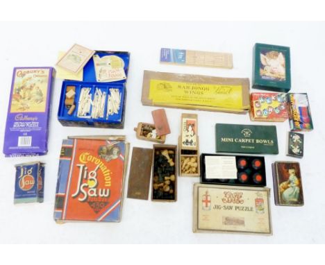 A box of vintage games etc 