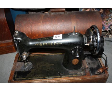 A vintage Singer Sewing machine.