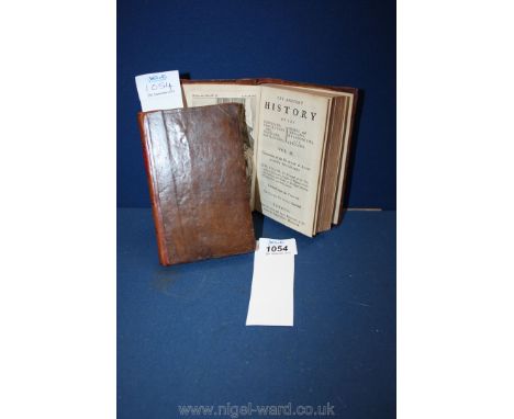 Two first edition full leather books, Rollin Ancient History 1749, vol. I and the other vol. IX. 