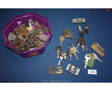 A large quantity of old lorry and car keys