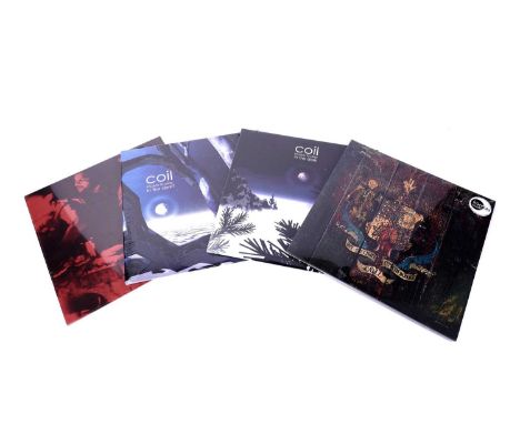 Four sealed special edition records by London-based Electronic duo 'Coil': Out of Light Cometh Darkness, triple gatefold; Mus