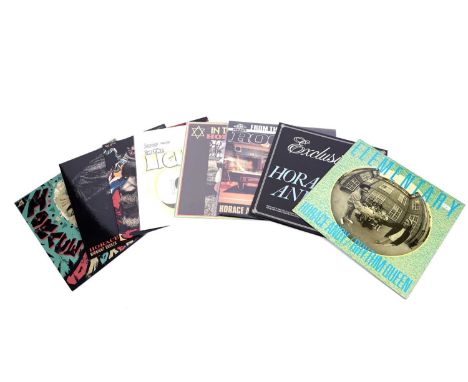 Eight records by Roots-Reggae artists Horace Andy: Broken Beats, 2023 sealed copy; Midnight Rocker, on red vinyl; Midnight Sc