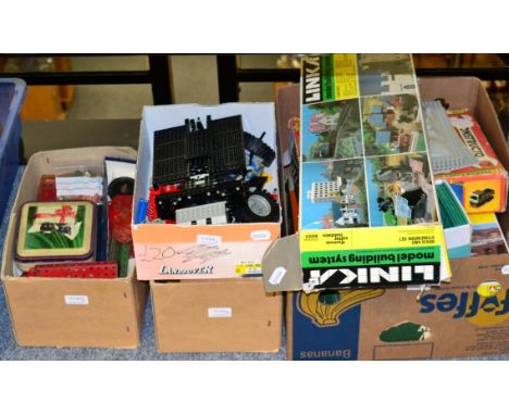Meccano various loose parts together with an Army Multikit (boxed) and other construction toys (qty)
